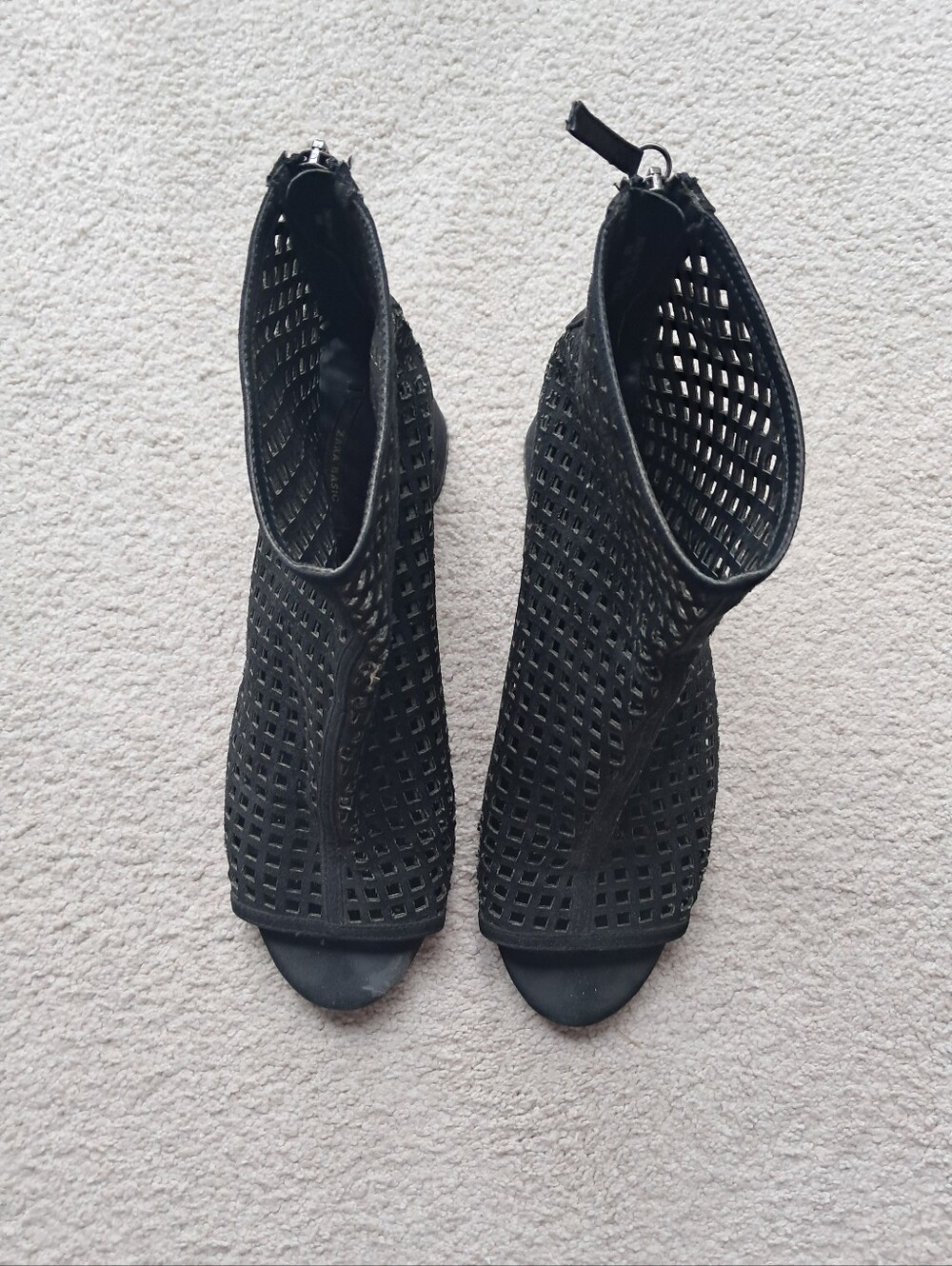 Zara Cutout Peep-Toe Ankle Shoes - sz. 10/EU 41